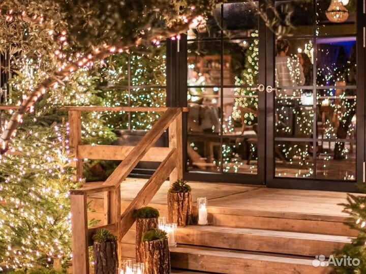 Монтаж уличных гирлянд