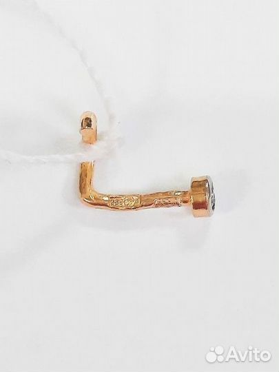 Золотой пирсинг с фианитом