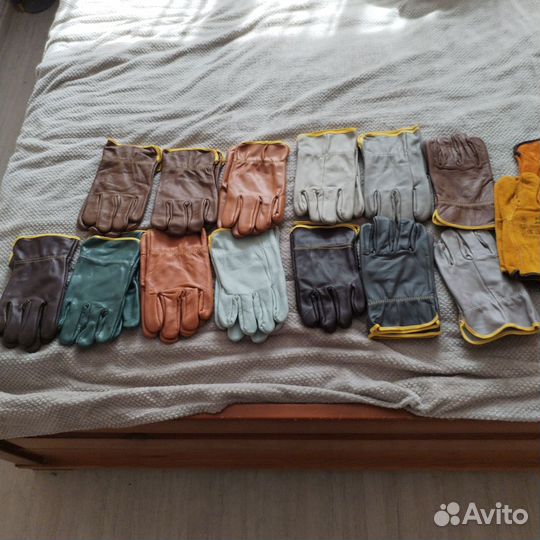 Перчатки рабочие кожаные