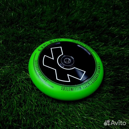 Колесо для трюкового самоката 120 мм (AL) зелёные