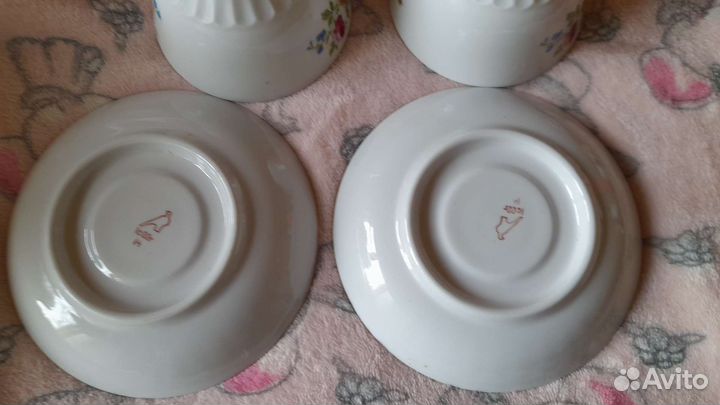 Чайная пара фарфор,дулево