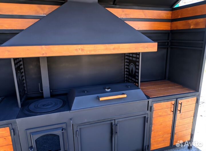 Мангал 6 мм, мангальная зона, казан, гриль,барбекю