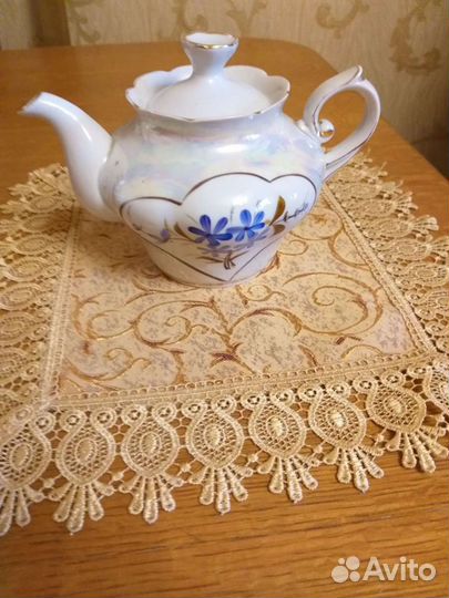 Самовар фарфоровый электрический и чайник СССР