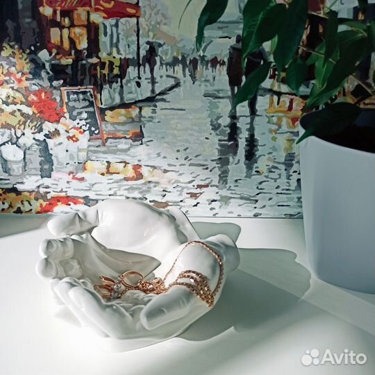 Кашпо ключница конфетница подставка Руки Давида