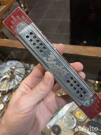 Старинная губная гармошка Spranger Германия 1910г