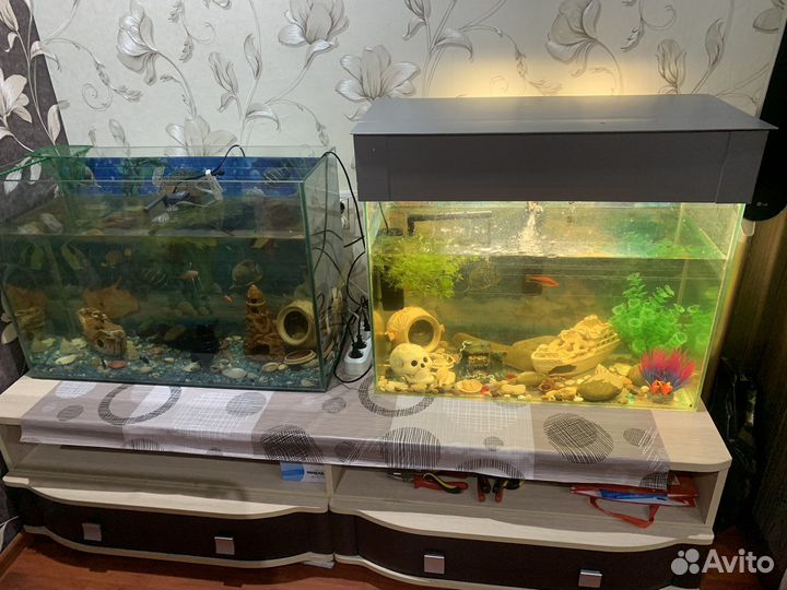 Аквариум с тумбочкой