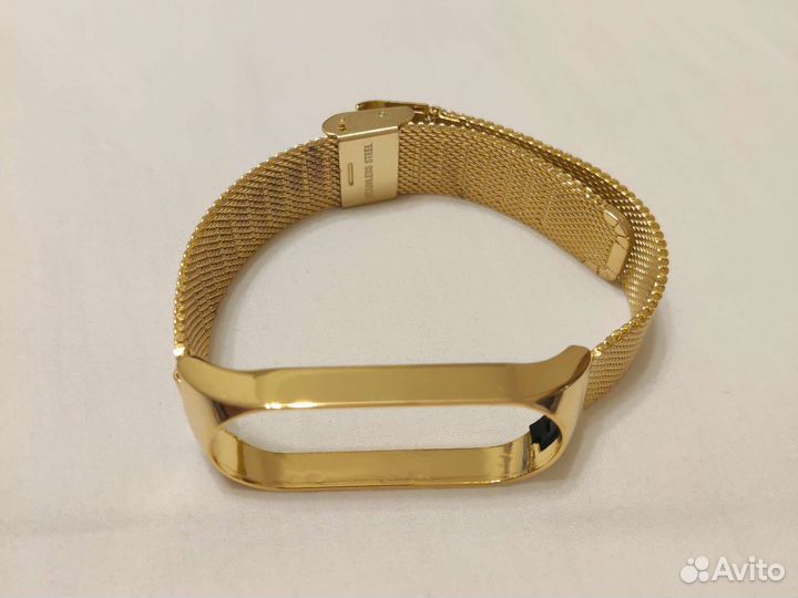 Ремешок золото металл для Xiaomi Mi Band 7