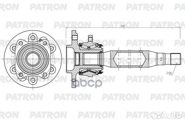 Полуось прав MB Sprinter / VW Crafter (z26, со