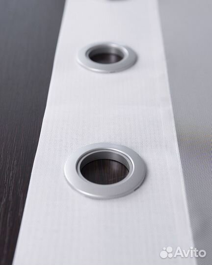 Тюль на люверсах готовый на окна пошив