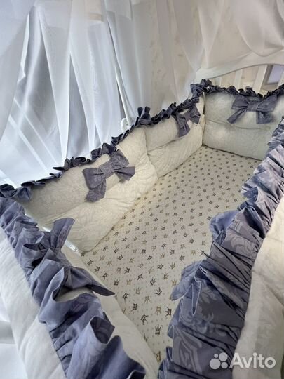 Бортики, балдахин в детскую кроватку