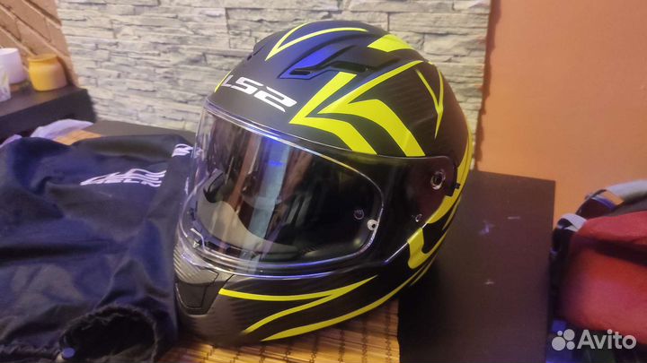 Мотошлем с очками LS2 (XL )