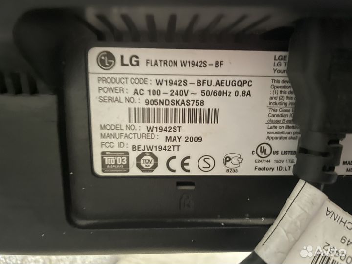 Монитор LG flatron e 1942s