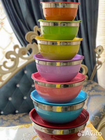 Набор мисок с крышкой