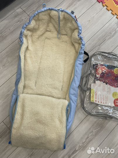 Зимний конверт в коляску на овчине