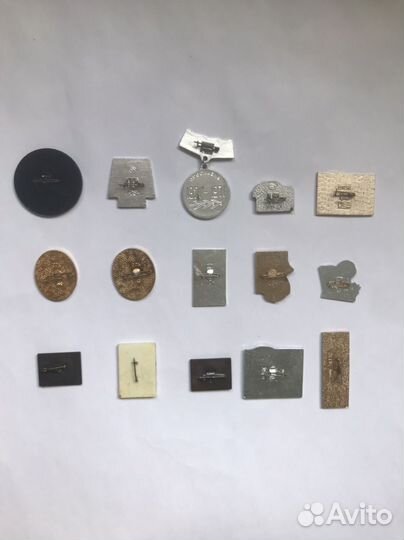 Значки СССР поэты и писатели 15 шт