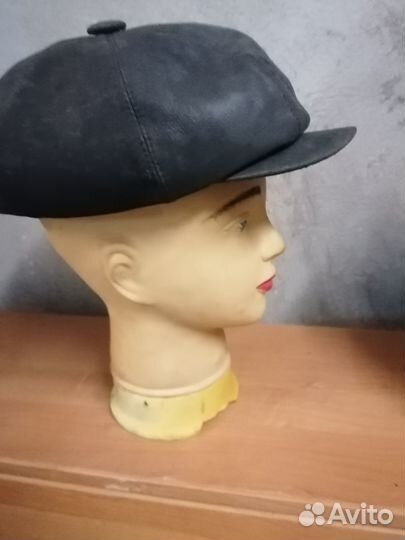 Кепка Гаврош(бегемот) кожа натуральная мытка