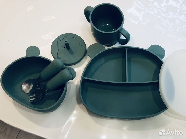Набор силиконовой посуды для малышей