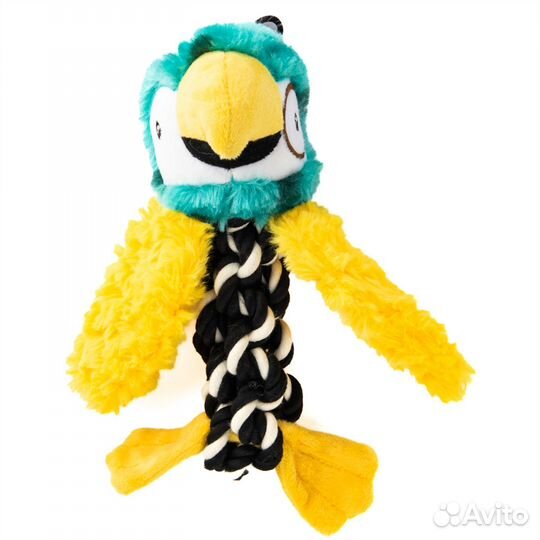 Игрушка Elder Club д/собак Попугай с канатом 20 см