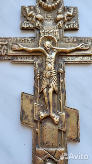 Старинный крест распятие христово, Россия 19 век