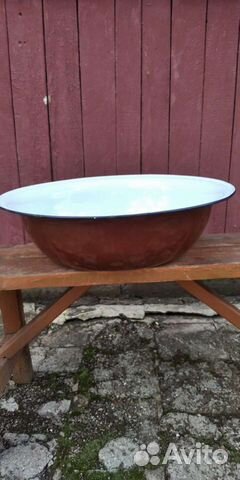 Таз эмалированный б/у большой