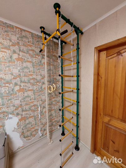 Детская спортивная шведская стенка, мат