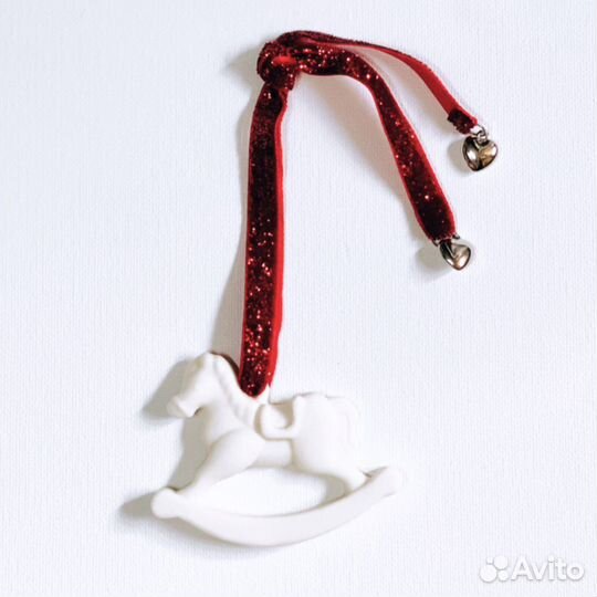 Подвес новогодний из фарфора