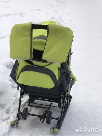 Коляска санки как новые