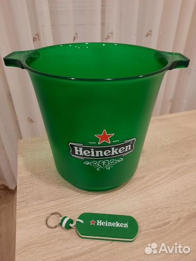 Ведро для льда, брелок для ключей Heineken