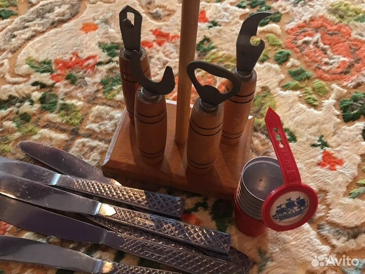 Набор открывалок, рюмки и ножи СССР, винтаж