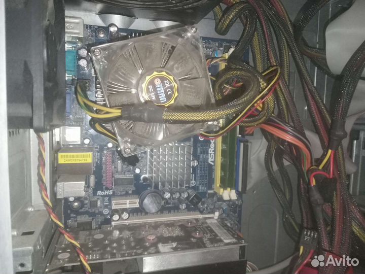 Материнская плата 775 asrock g31m-gs ddr2 +озу, ку