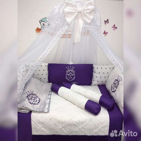 Бортики и постельное в кроватку