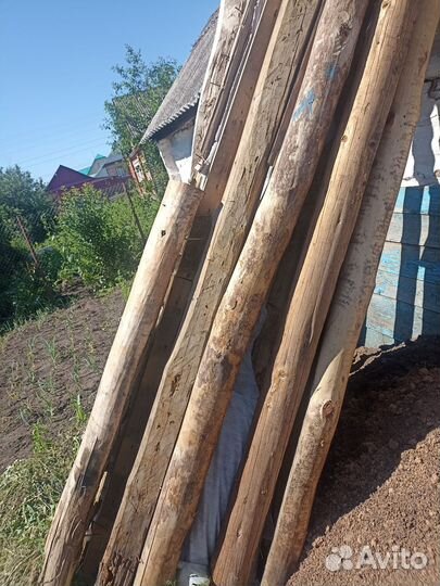 Столбы для забора деревянные длины разные
