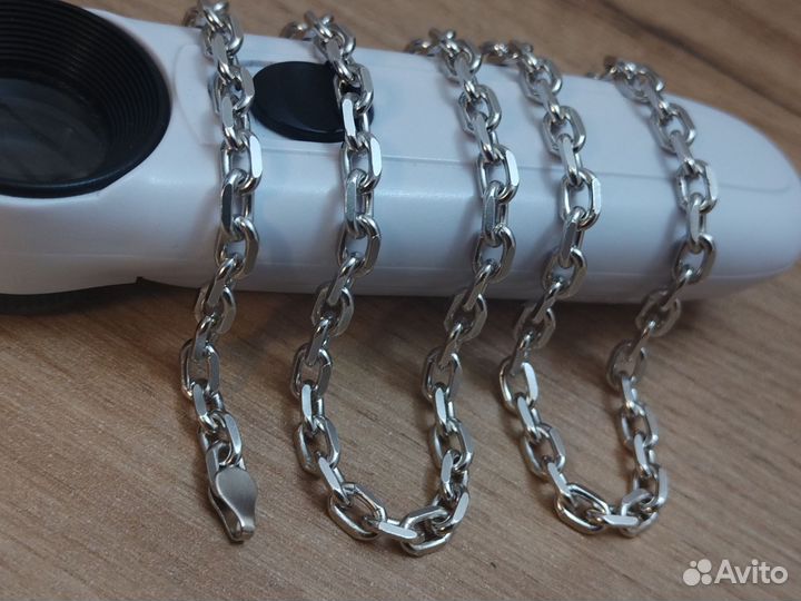 Серебряная Цепочка Плетение Якорь Новая 55см