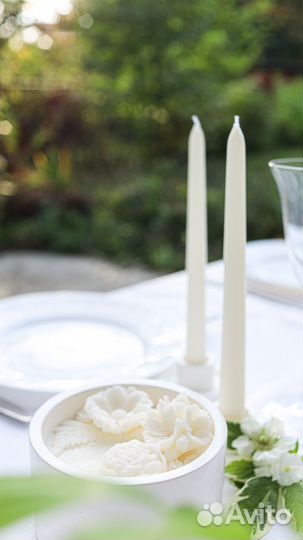 Свечи семейный очаг. Комплект с подсвечниками