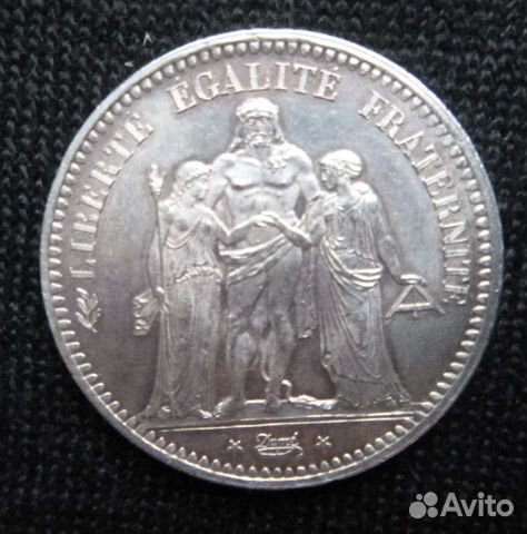 5 Франков - 1849 год. UNC