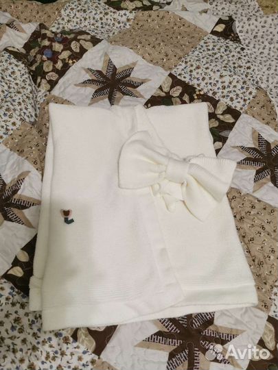 Конверт плед на выписку вязаный