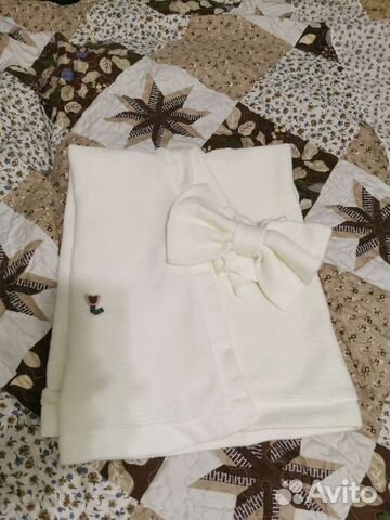 Конверт плед на выписку вязаный