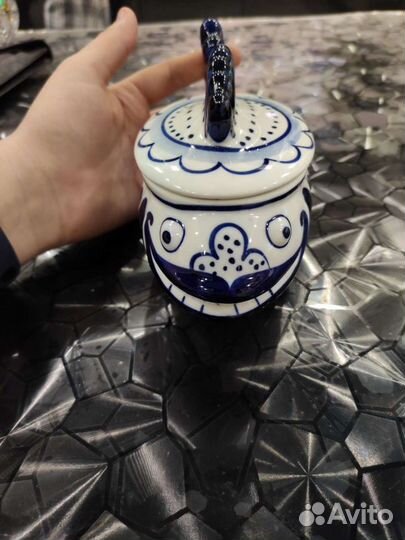 Шкатулка Рыба Гжель