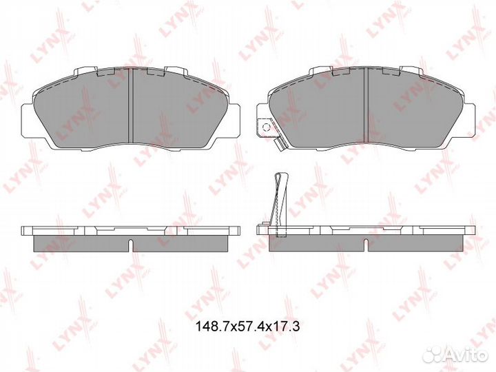 Колодки тормозные передние honda Accord 02/Integra