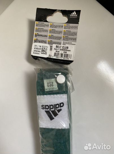 Пояс на кимано, Адидас, зеленый, 280см