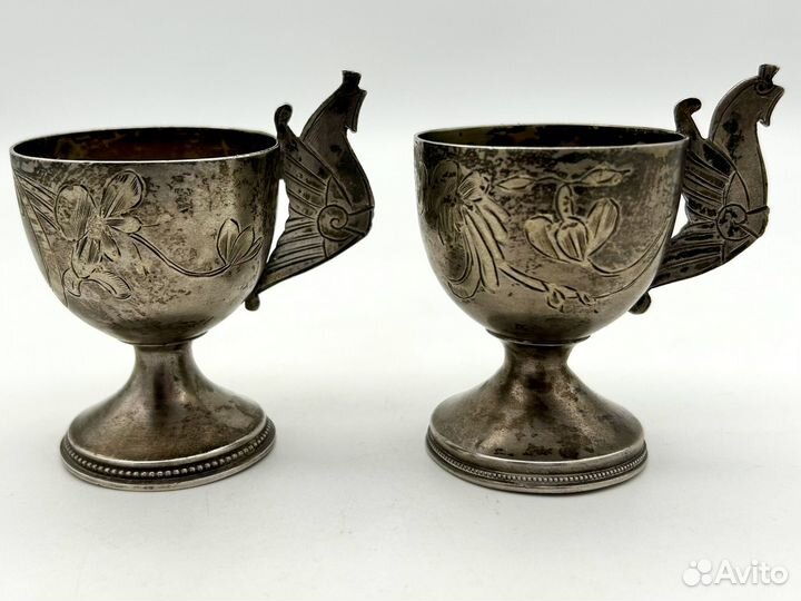 2 чарки / рюмки серебро 84 проба 76,5 гр. 33 мл