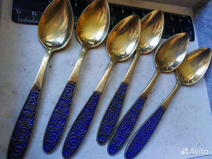 Ложки серебро СССР кофейные 875 пробы