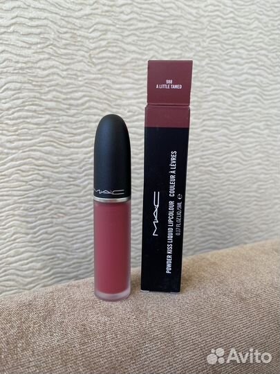 Жидкая розовая матовая помада Mac a little tamed