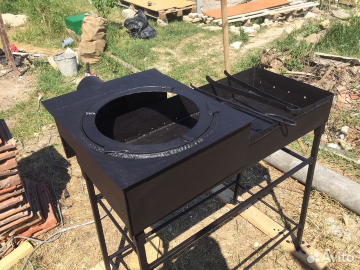 Мангал с подставкой под казан