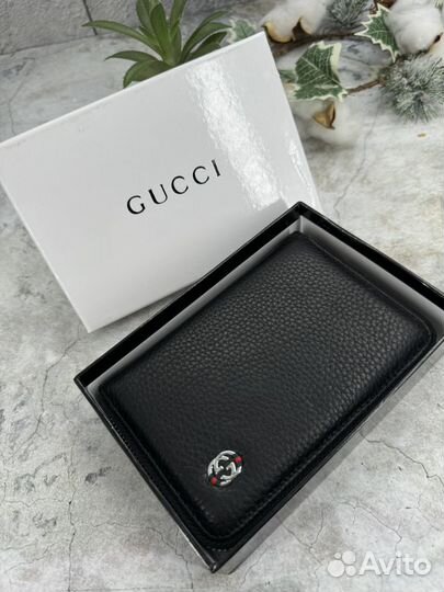 Мужское кожаное портмоне gucci