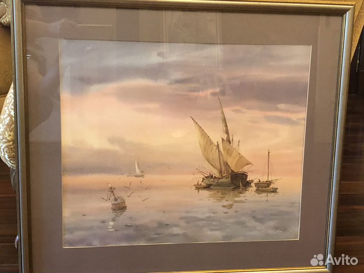 Картина «Вечерние парусники» В. Ростовский