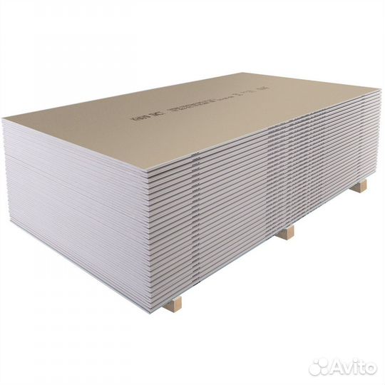 Гипсокартон 12.5 мм 2500х1200 3 м