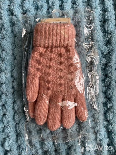 Детские перчатки теплые, с начесом