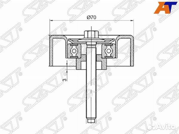 Ролик приводного ремня mazda mazda6