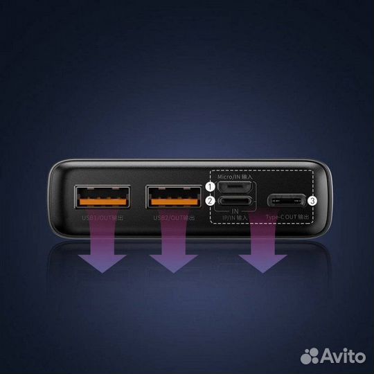 Powerbank Baseus с быстрой зарядкой